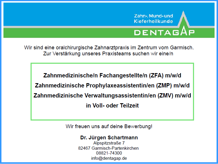 Interesse? Bewirb dich jetzt und werde Teil des Dentagap-Teams!